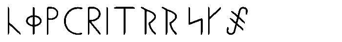 Ongunkan American Runics Ongunkan Ihre-Götlin Runic Scri Regular Font UPPERCASE