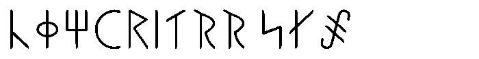 Ongunkan American Runics Ongunkan Ihre-Götlin Runic Scri Regular Font LOWERCASE