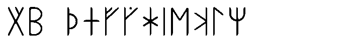 Ongunkan American Runics Ongunkan Kensington Runestone S Regular Font UPPERCASE