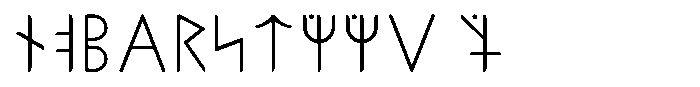 Ongunkan American Runics Ongunkan Kensington Runestone S Regular Font UPPERCASE