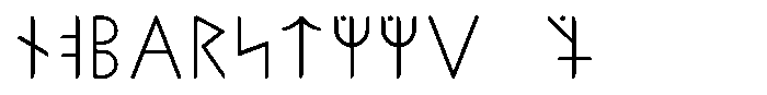 Ongunkan American Runics Ongunkan Kensington Runestone S Regular Font LOWERCASE