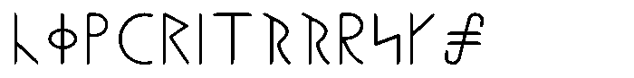 Ongunkan American Runics Ongunkan Liljegren Runic Script Regular Font UPPERCASE