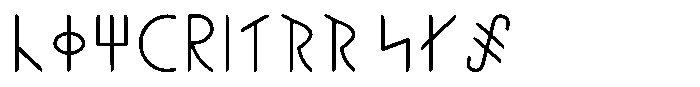 Ongunkan American Runics Ongunkan Liljegren Runic Script Regular Font LOWERCASE
