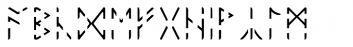 Ongunkan Anglo Saxon Futhark Predator Regular Font UPPERCASE