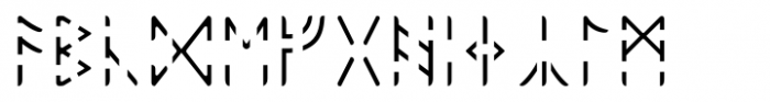 Ongunkan Anglo Saxon Futhark Predator Regular Font LOWERCASE