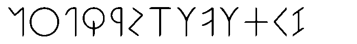Ongunkan Archaic Etruscan Scrip Font UPPERCASE