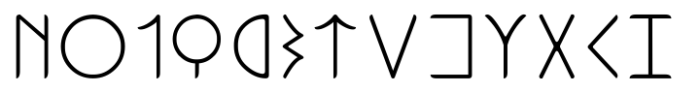 Ongunkan Archaic Etrusk Regular Font LOWERCASE