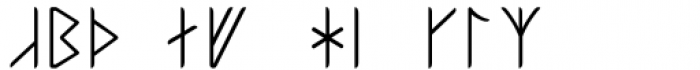 Ongunkan Armanen Runes Regular Font LOWERCASE