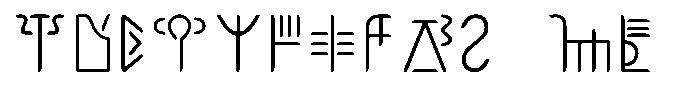 Ongunkan Cyprus Writings Ongunkan Linear B Syllabary Regular Font LOWERCASE