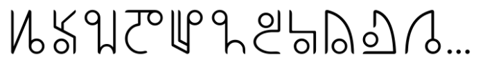 Ongunkan Death Space Unitology Regular Font LOWERCASE