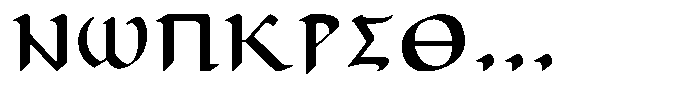 Ongunkan Eastern Roman Empire Regular Font LOWERCASE