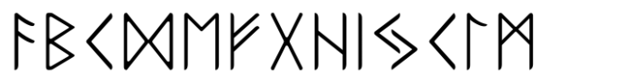 Ongunkan Elder Futhark Viking Regular Font UPPERCASE