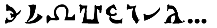 Ongunkan Enochian Script Font LOWERCASE