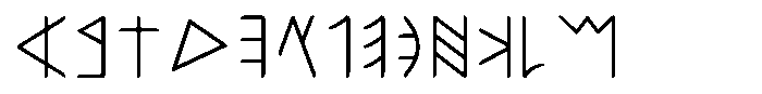 Ongunkan Fenike Phoenician Font UPPERCASE