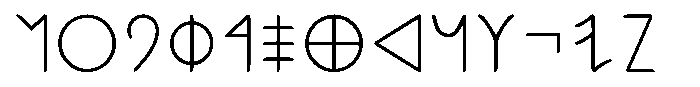 Ongunkan Fenike Phoenician Font UPPERCASE