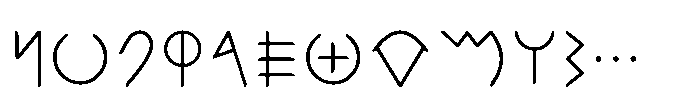 Ongunkan Fenike Phoenician Font LOWERCASE