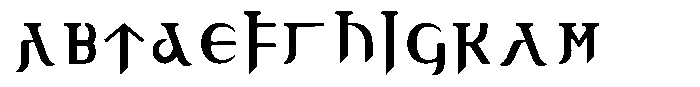 Ongunkan Gothic Family Ongunkan Gothic Bold Modern Regular Font UPPERCASE