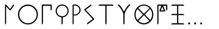 Ongunkan Greek Athen Font UPPERCASE