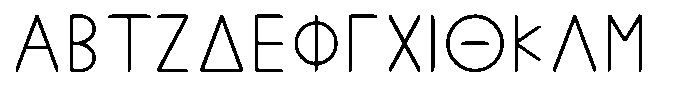 Ongunkan Greek Ionien Ellada Ongunkan Greek Ellada Modern Regular Font UPPERCASE