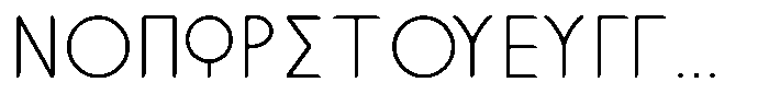 Ongunkan Greek Ionien Ellada Ongunkan Greek Ellada Modern Regular Font UPPERCASE