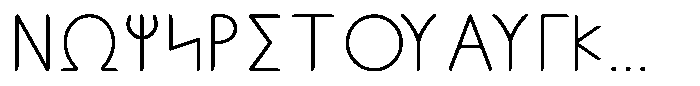 Ongunkan Greek Ionien Ellada Ongunkan Greek Ellada Modern Regular Font LOWERCASE