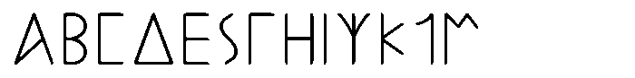 Ongunkan Greek Ionien Ellada Regular Font UPPERCASE