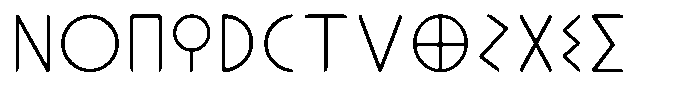 Ongunkan Greek Ionien Ellada Regular Font LOWERCASE