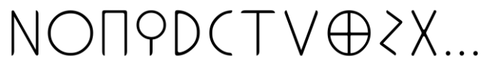 Ongunkan Greek Ionien Font LOWERCASE