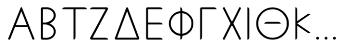 Ongunkan Greek Script Regular Font UPPERCASE