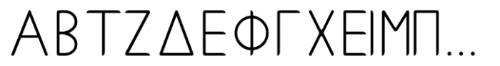 Ongunkan Greek Script Regular Font LOWERCASE