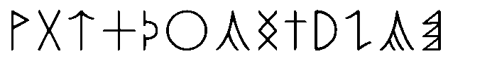 Ongunkan Hun Rovas Ongunkan Bosnian Pyramids Rovas Regular Font UPPERCASE