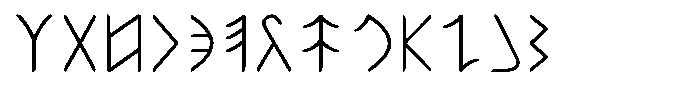 Ongunkan Hun Rovas Ongunkan Carpatian Rovas Regular Font UPPERCASE