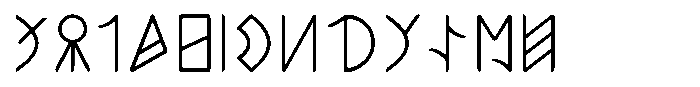 Ongunkan Hun Rovas Ongunkan Carpatian Rovas Regular Font LOWERCASE