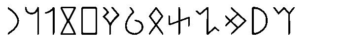 Ongunkan Hun Rovas Ongunkan Early Steppean Rovas Regular Font UPPERCASE