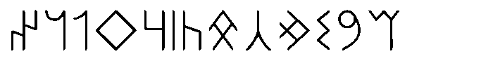 Ongunkan Hun Rovas Ongunkan Early Steppean Rovas Regular Font LOWERCASE