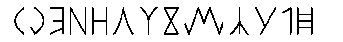 Ongunkan Hun Rovas Ongunkan Glozel Rovas Regular Font UPPERCASE