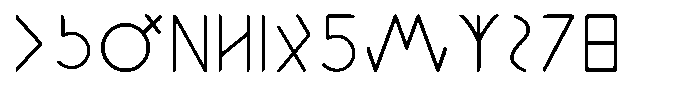 Ongunkan Hun Rovas Ongunkan Glozel Rovas Regular Font LOWERCASE
