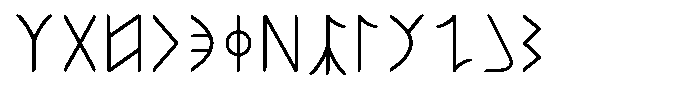 Ongunkan Hun Rovas Ongunkan Proto Rovas Regular Font UPPERCASE