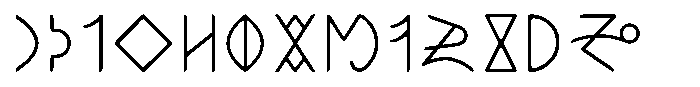 Ongunkan Hun Rovas Ongunkan Proto Rovas Regular Font UPPERCASE