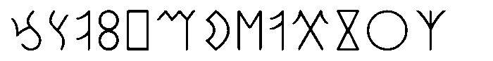 Ongunkan Hun Rovas Ongunkan Proto Rovas Regular Font LOWERCASE