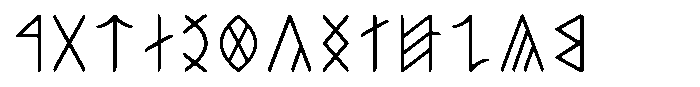 Ongunkan Hun Rovas Ongunkan Szekely Hungarian Rova Regular Font UPPERCASE