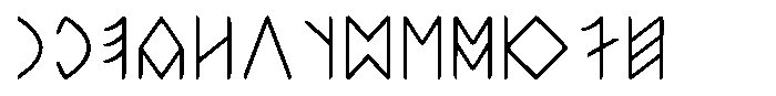 Ongunkan Hun Rovas Ongunkan Szekely Hungarian Rova Regular Font UPPERCASE
