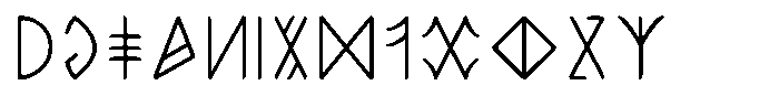 Ongunkan Hun Rovas Ongunkan Szekely Hungarian Rova Regular Font LOWERCASE