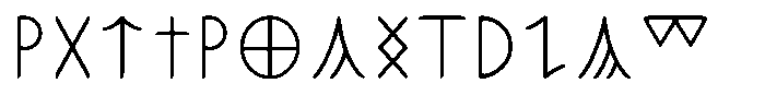 Ongunkan Hun Rovas Ongunkan Tordos Vinca Rovas Regular Font UPPERCASE