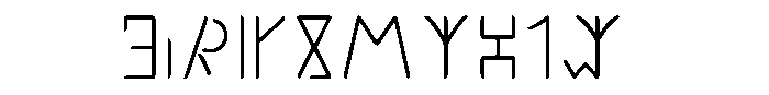 Ongunkan Hun Rovas Ongunkan Tászok Plateau Rovas Regular Font LOWERCASE