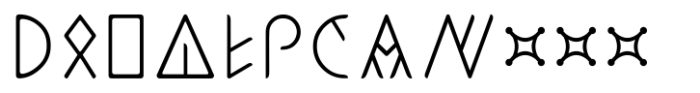 Ongunkan Iberian Script Font LOWERCASE