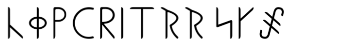 Ongunkan Ihre Gotlin Runic Font UPPERCASE