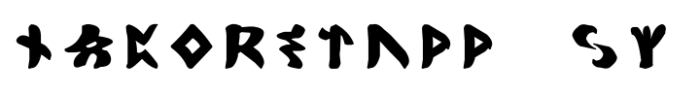 Ongunkan Irk Bitig Viking Regular Font LOWERCASE