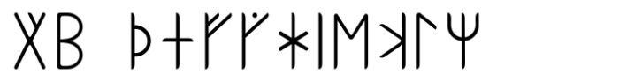 Ongunkan Kensington Runestone Font UPPERCASE