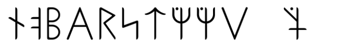 Ongunkan Kensington Runestone Font LOWERCASE